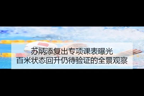 苏炳添复出专项课表曝光 百米状态回升仍待验证的全景观察